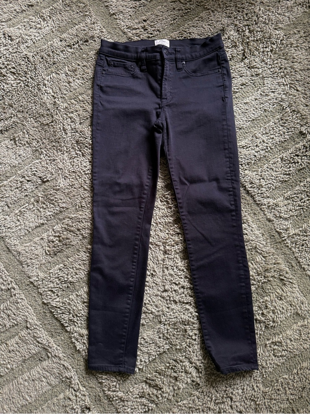 J. Crew 8" Toothpick Skinny Jeans in Classic Black